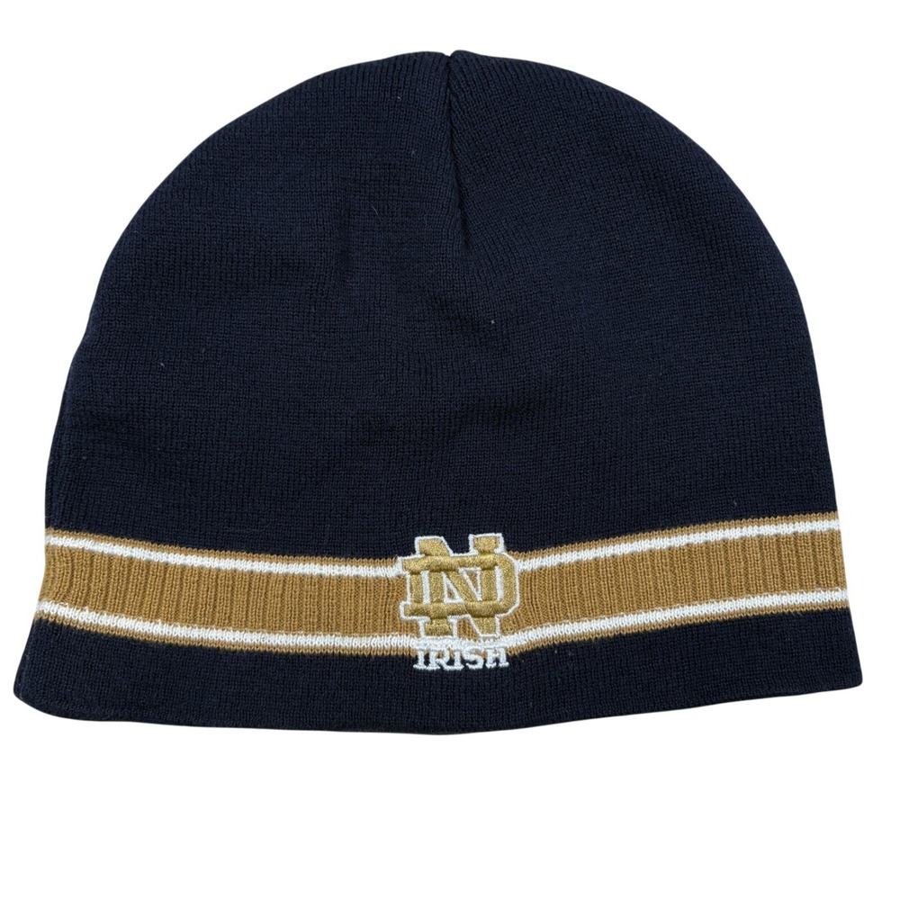 Top of the World Beanie Hat Mens OSFM Navy Vintage 90's Notre Dame Collegiate